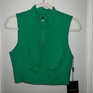 Spyder Women's Active Green Cropped Tank Top